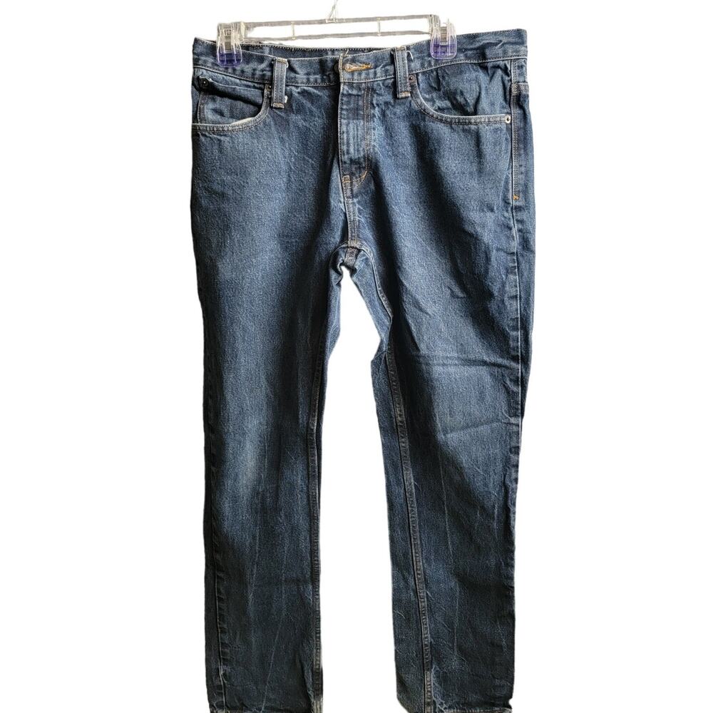 Free World Jeans Mens 34x32-Messenger Skinny Leg Blue